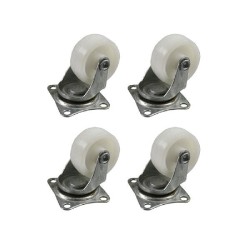 SET 4 RODAS 40MM BRANCAS