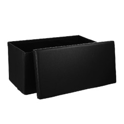 POUF DOBRAVEL PRETO PVC...