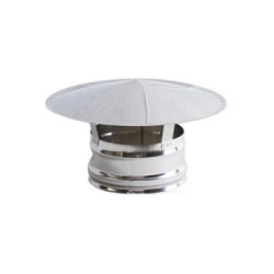 CHAPEU INOX SIMPLES S/CONE 100