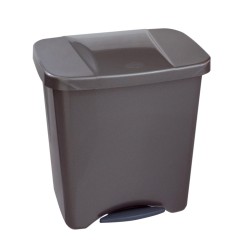 BALDE LIXO C/PEDAL 30L CINZA