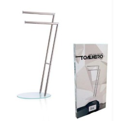 TOALHEIRO INOX BASE VIDRO BR