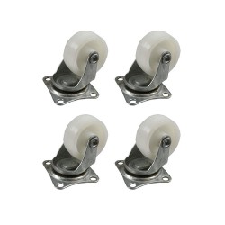 SET 4 RODAS 40MM BRANCAS