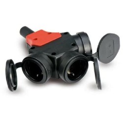 SUCKO TRIPLO C/TAMPAS IP44