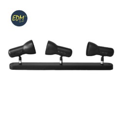 FOCO 3 LAMPADAS PRETO...