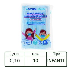 MÁSCARA CIRÚRGICA AZUL SACO...