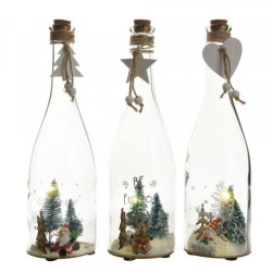 FRASCO DE VIDRO COM FIGURA...