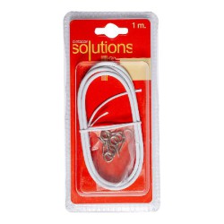 CABO PLASTIFICADO BRANCO 1M...