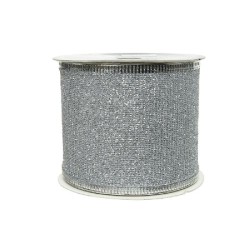 LAÇO COM PURPURINA PRATEADO...