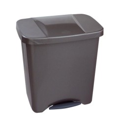 BALDE LIXO C/PEDAL 30L CINZA