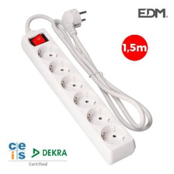 BLOCO 6 TOMADAS SCHUKO...