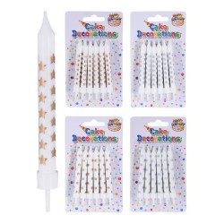 PACK 12 VELAS PARA PASTEL