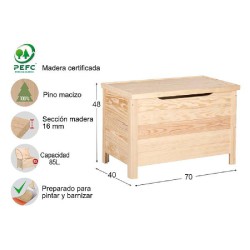 BAU DE PINHO 70X48X40CM...