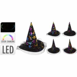 CHAPEU BRUXA HALLOWEEN C/LED