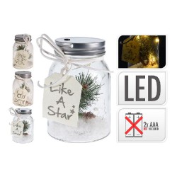 JARRA DE VIDRO LED C/MOTIVO...