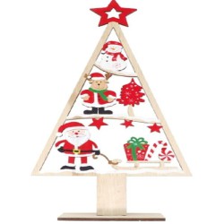 ARVORE DE MADEIRA NATAL 35CM