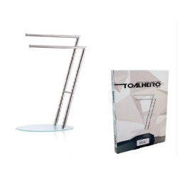 TOALHEIRO INOX BASE VIDRO BR