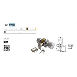 FECHADURA TUBULAR GLK LATAO...