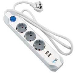 EXTENSAO 3 TOMADAS E 2 USB...